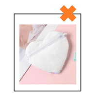 Klein glitter tasje hart/zilver